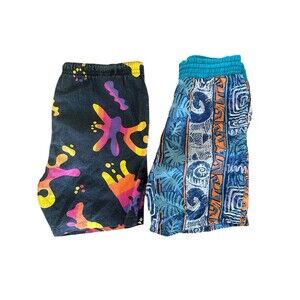 Vintage 90’s Retro Mens Swimwear  Swim Trunks Swimsuit Size Medium 80’s